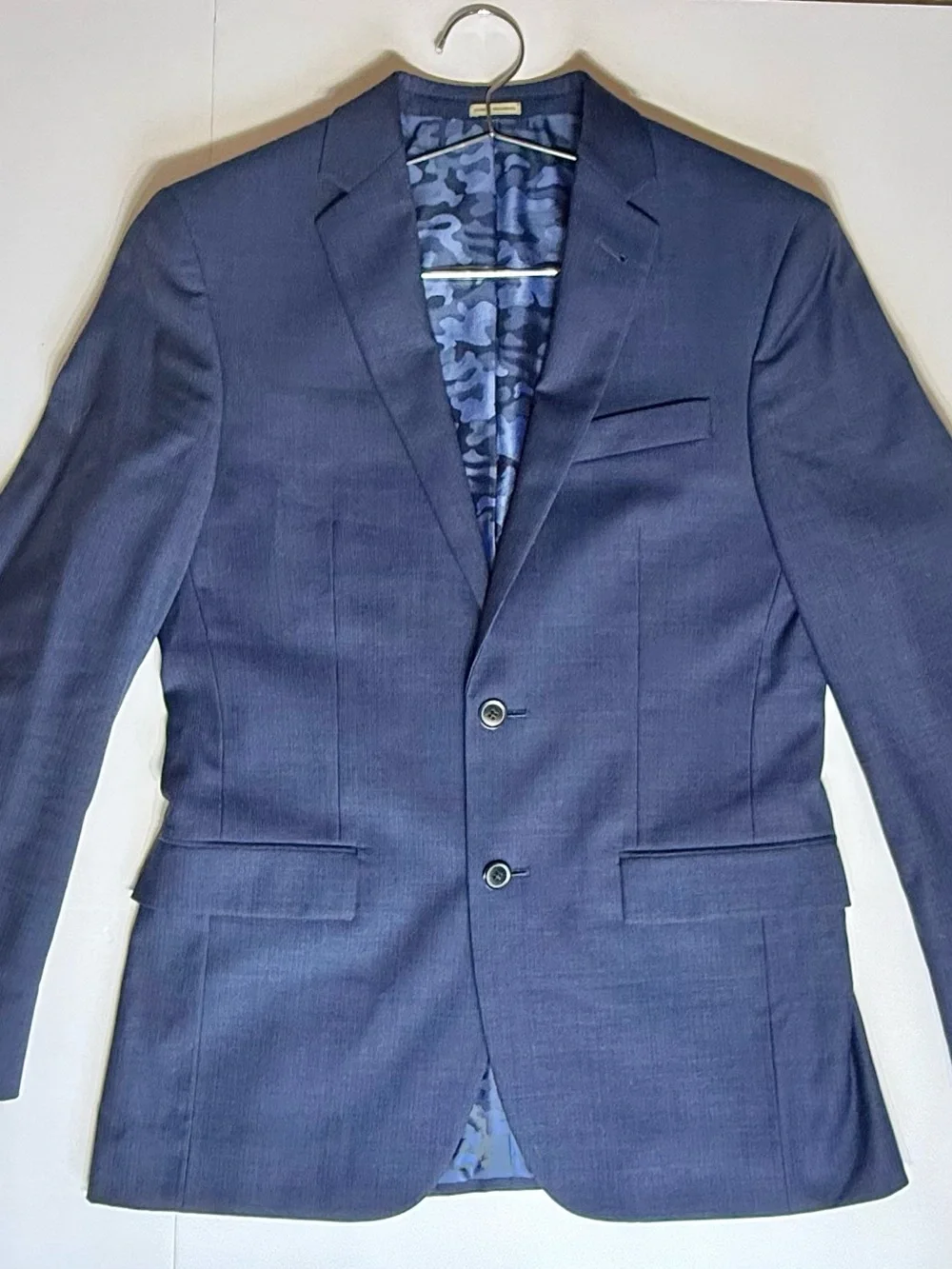 JOE Joseph Abboud Navy Super 120s Wool Slim Fit Suit 38R 32W